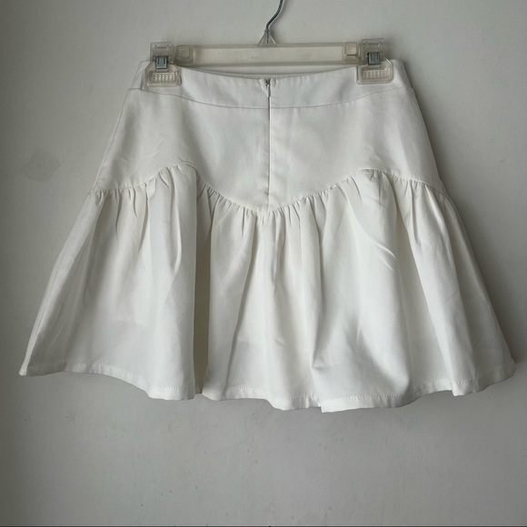 Princess Polly White Delphie Fit & Flare Mini Skirt 4 - Picture 7 of 7
